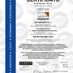 Gik Impianti ha ottenuto la certificazione UNI EN ISO 9001:2015